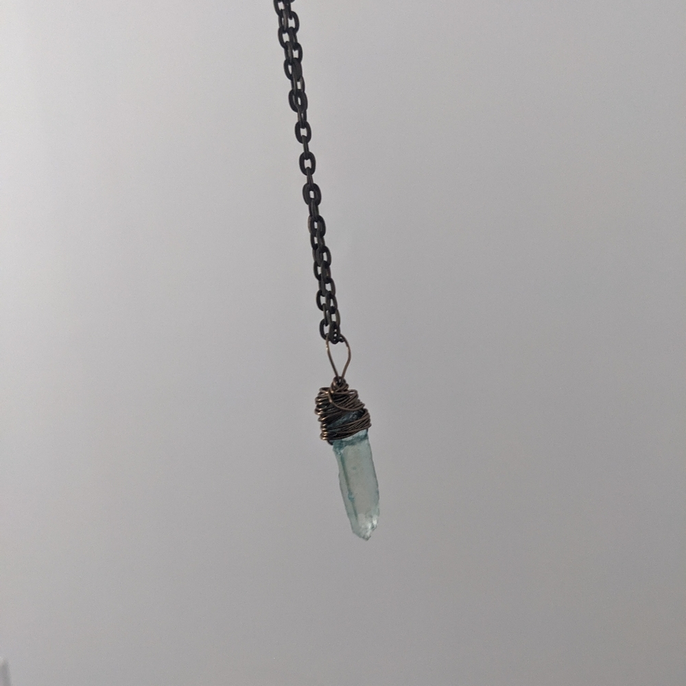 Wrapped crystal necklace